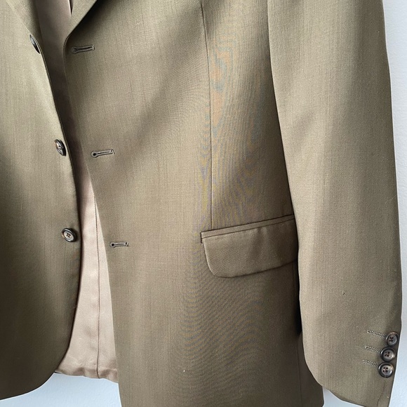 VINTAGE GIORGIO SAPPINI 100% WOOL SUIT JACKET MADE IN CANADA SIZE LARGE - Picture 10 of 12